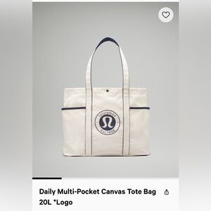Daily Multi-Pocket Canvas Tote Bag